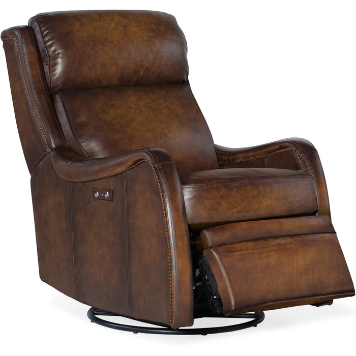 Hooker Furniture Brown Stark PWR Swivel Glider Recliner RC234-PSWGL-087