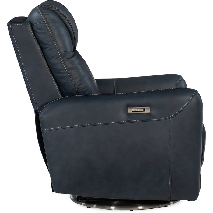 Hooker Furniture Blue Steffen Swivel Power Recliner RC601-PHSZ-049