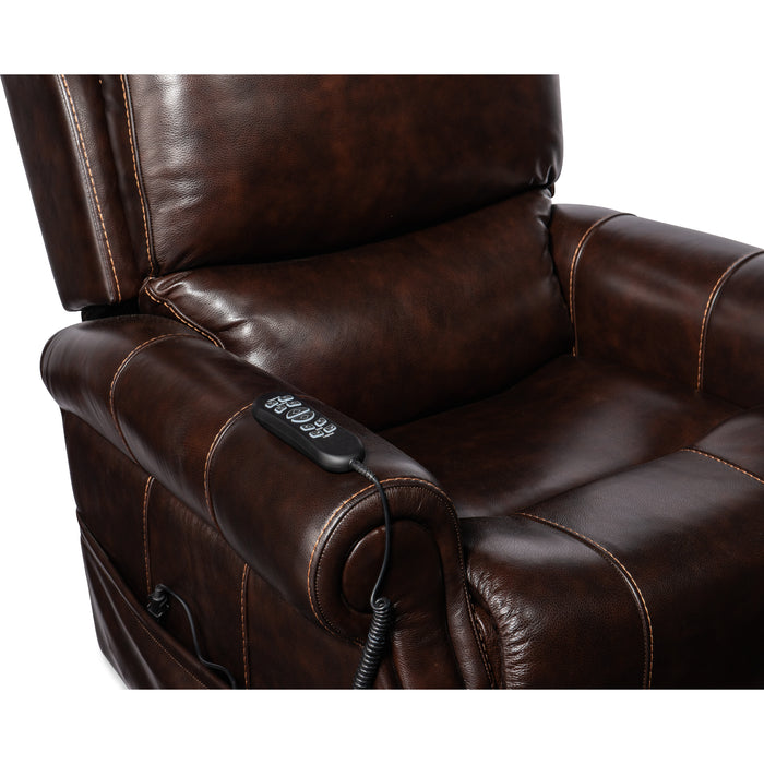 Hooker Furniture Brown Leather Eisley Power Recliner RC602-PHLL4-089