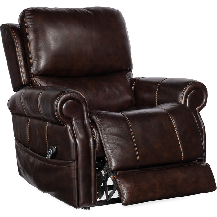 Hooker Furniture Brown Leather Eisley Power Recliner RC602-PHLL4-089