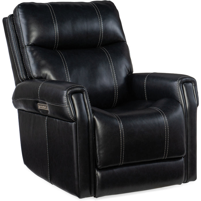 Hooker Furniture Black Carroll Power Recliner RC603-PHZL-099