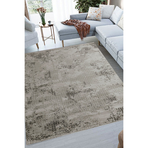 Whiteline Modern Graziella Grey Abstract Indoor Area Rug