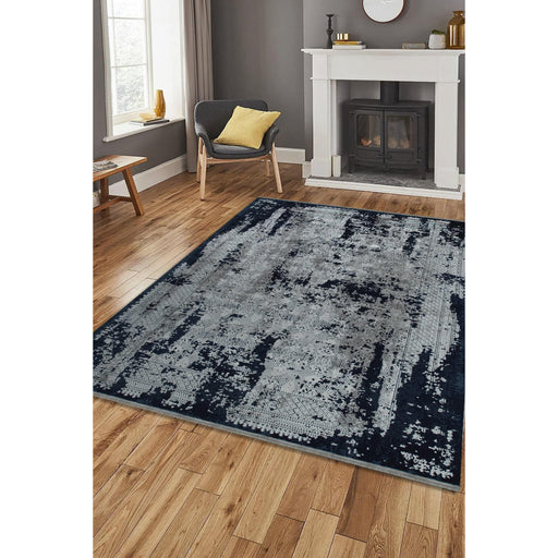 Whiteline Modern Juliet Grey Cotton Indoor Area Rug