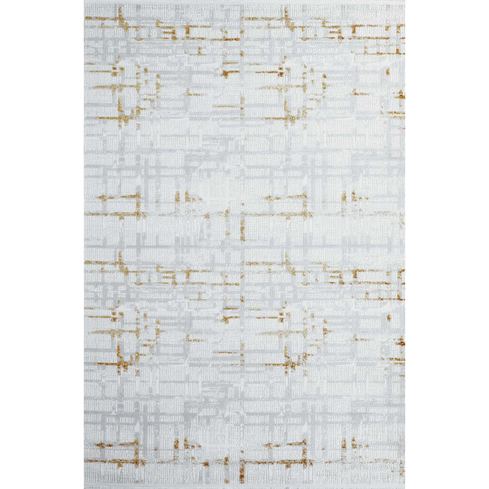 Whiteline Modern Linda White Jute Indoor Area Rug