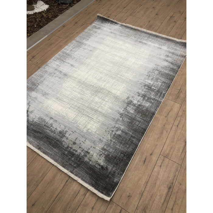 Whiteline Modern Deborah Grey Cotton Indoor Area Rug