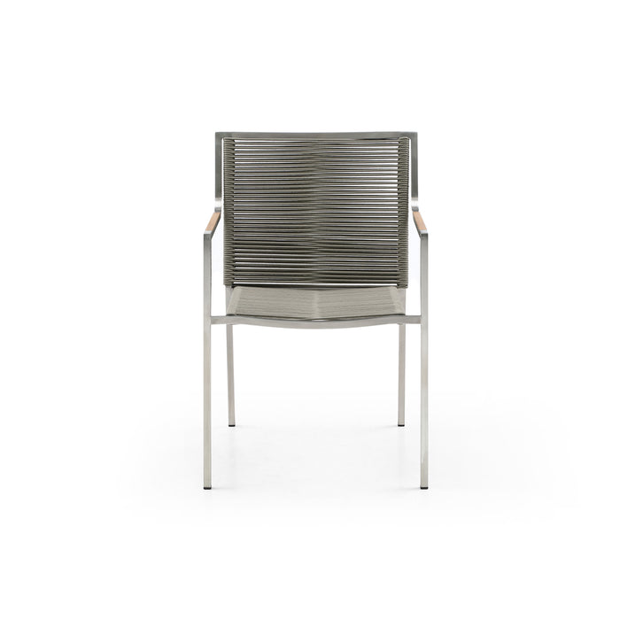 Set of 4 Whiteline Modern Rhea Outdoor Dining Armchair