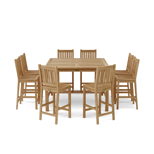Anderson Teak Bar Table and 8 Chairs Bar Table