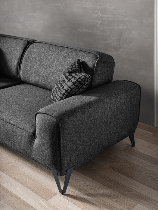 Whiteline Modern Bursa Grey Sofa Sleeper Bed with Pillows
