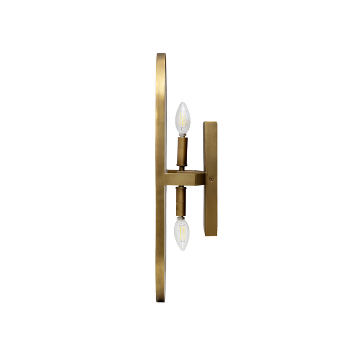 Sunpan Modern Sidra 22" Tall Brass Wall Sconce