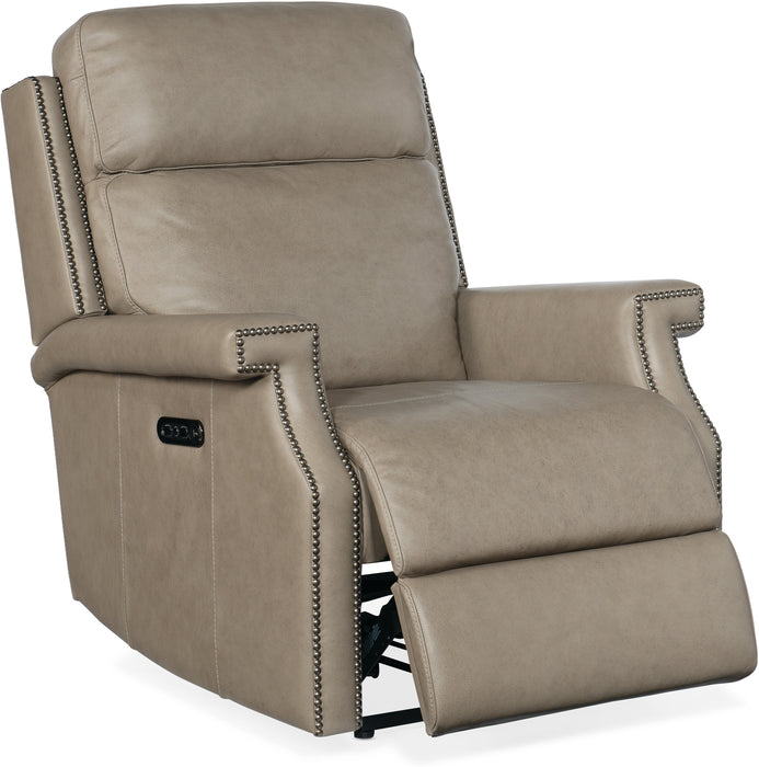 Hooker Furniture Vaughn Zero Gravity Grey Leather Recliner