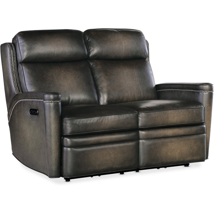 Hooker Furniture Hamilton Power Grey Recline Loveseat 