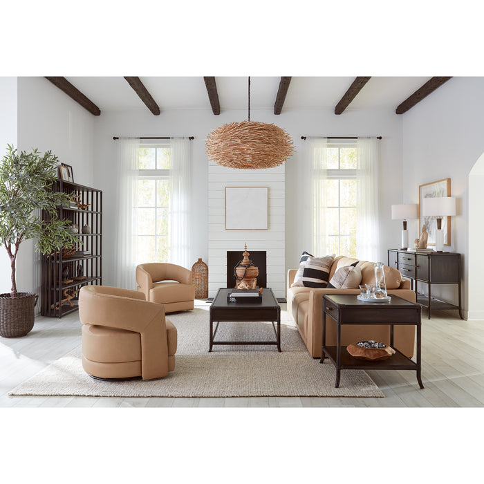 Hooker Furniture Leather Living Room Keys Sofa