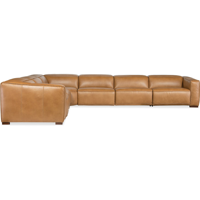 Hooker Furniture Fresco Brown 6 Seat Sectional Couch 4-PWR