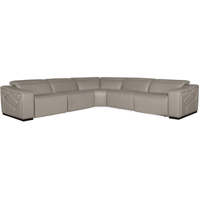 Hooker Furniture Opal 5 Piece Grey Sectional Couch 