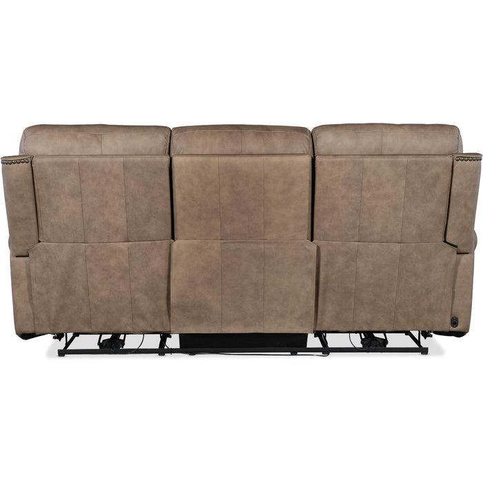 Hooker Furniture Living Room Duncan Power Sofa w/Power Headrest & Lumbar