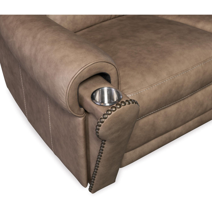 Hooker Furniture Living Room Duncan Power Sofa w/Power Headrest & Lumbar