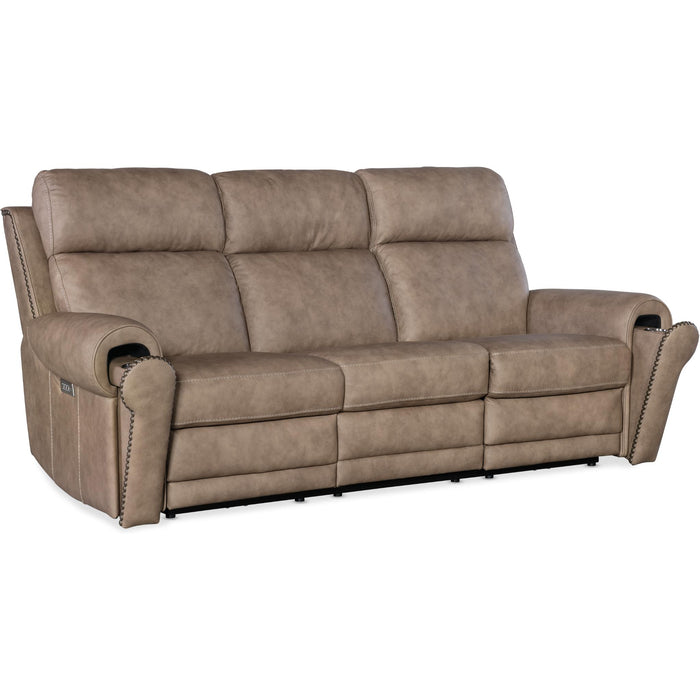 Hooker Furniture Living Room Duncan Power Sofa w/Power Headrest & Lumbar