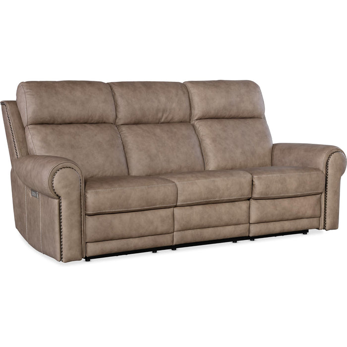 Hooker Furniture Living Room Duncan Power Sofa w/Power Headrest & Lumbar