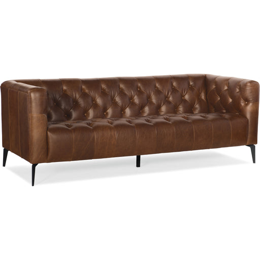 Hooker Furniture Leather Nicolla Stationary Reclining Sofa