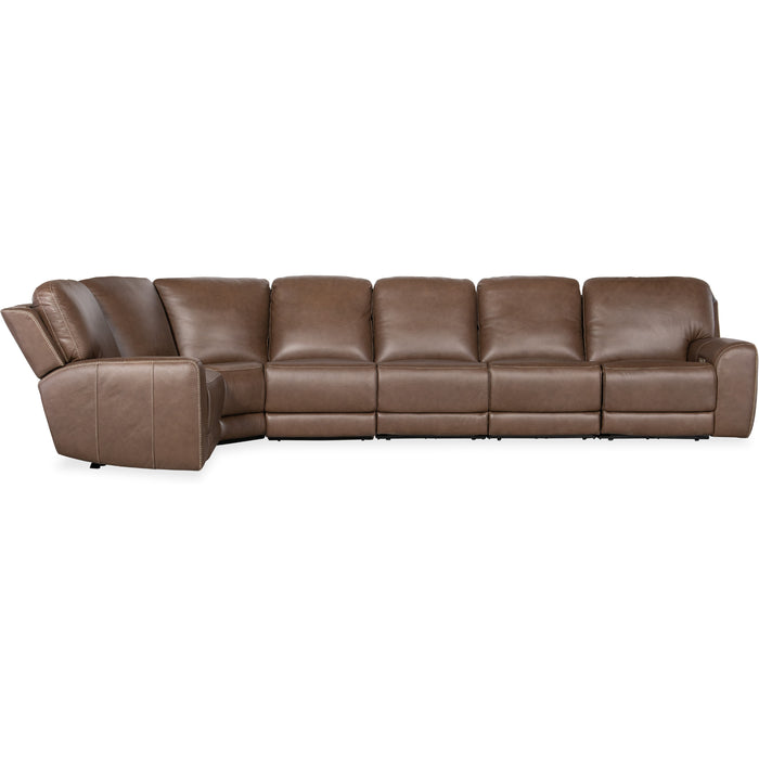 Hooker Furniture Torres Brown 6 Piece Sectional Couch