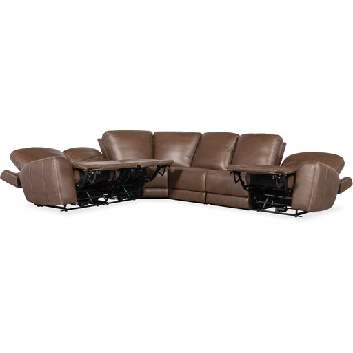 Hooker Furniture Torres Brown 6 Piece Leather Sectional Couch