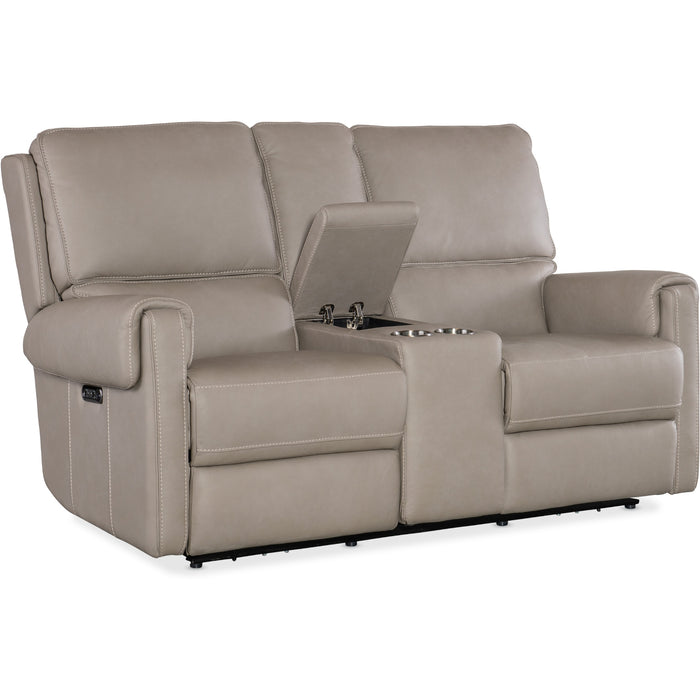 Hooker Furniture Somers Power Console Loveseat Power Headrest