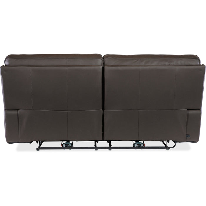 Hooker Furniture Kramer Zero Gravity Dark Leather PWR Sofa w/Headrest