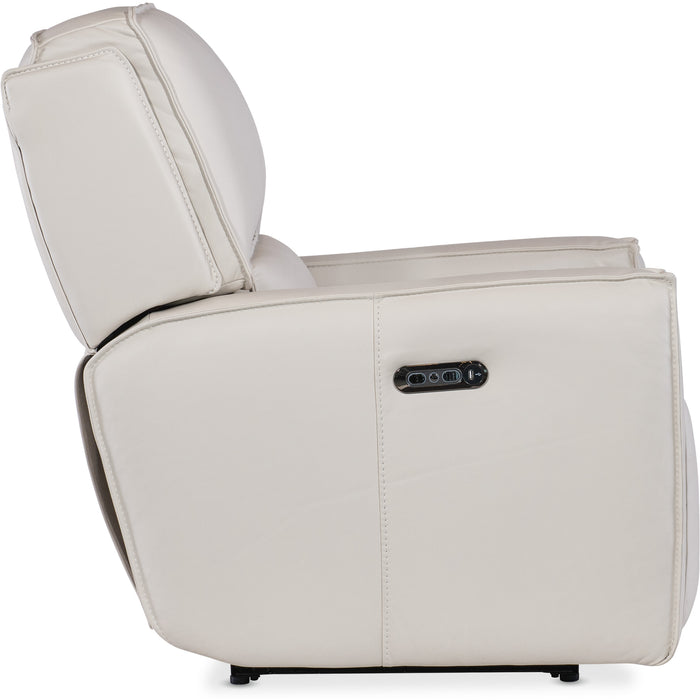 Hooker Furniture Beige Leather Miles Zero Gravity Power Recliner