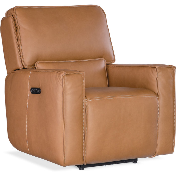 Hooker Furniture Burnt Orange Leather Miles Zero Gravity PWR Recliner