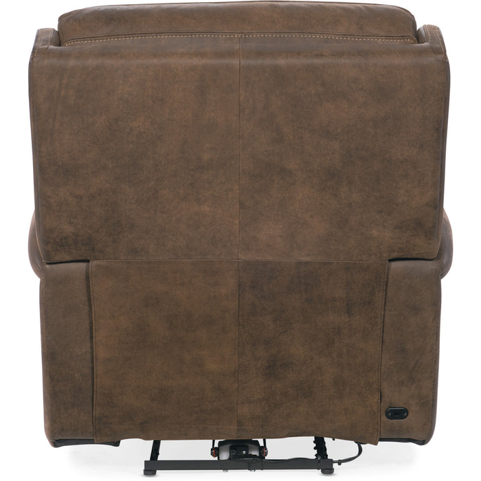 Hooker Furniture Wheeler Dark Brown Leather Power Recliner