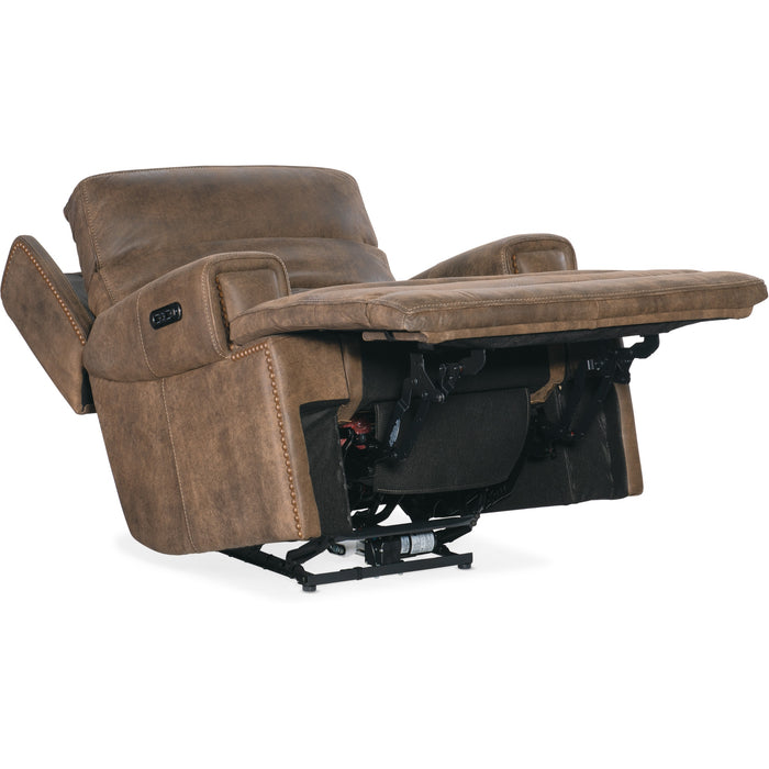 Hooker Furniture Wheeler Dark Brown Leather Power Recliner