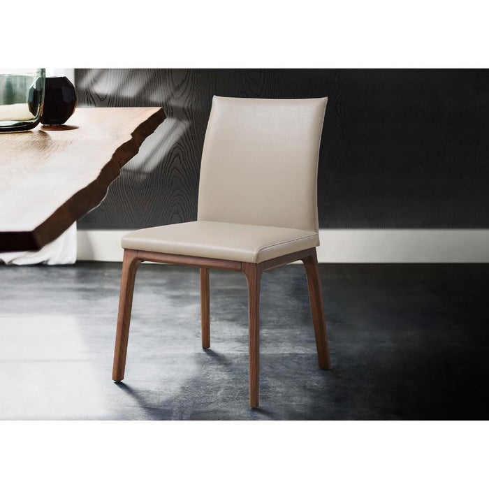 Whiteline Modern Stella Dining Side Chair Taupe (set of 2)