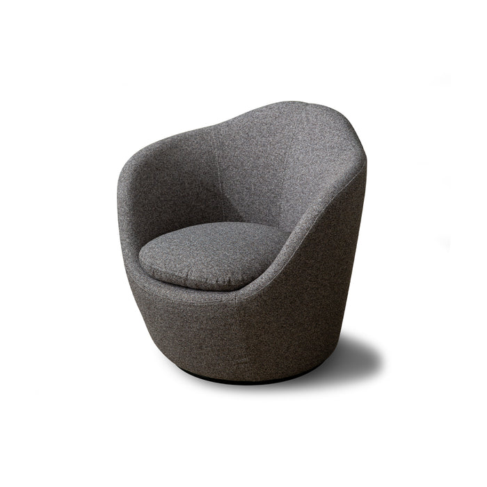 Whiteline Modern Stone Dark Grey Fabric Accent Chair