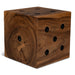 Urbia Naturals Square Wood Knot Holes Dice End Table