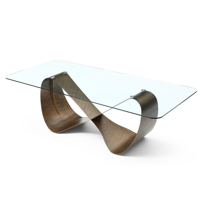 Tiffany Glass Dining Table by Whiteline Modern