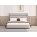 Whiteline Modern Tokyo Light Grey Fabric King Size Bed 