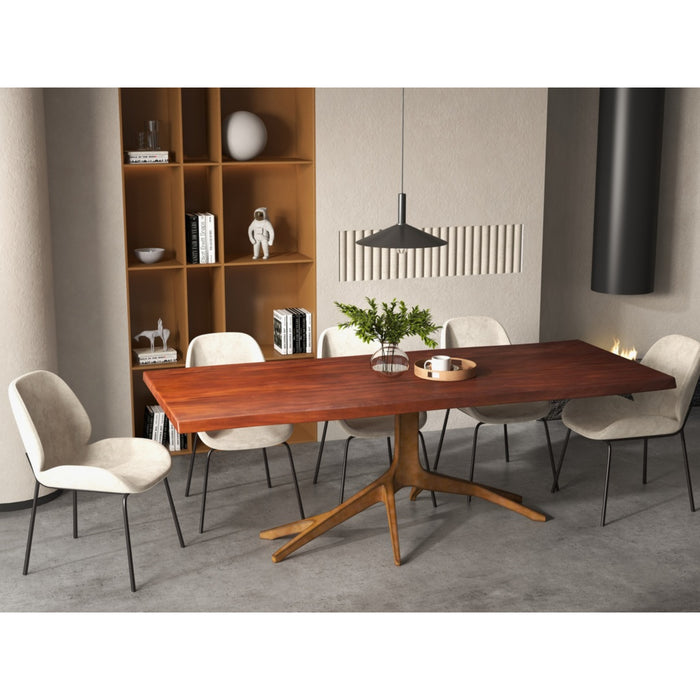 Urbia Modern Rectangle Trunk Dining Table and Chair Dining Room Set