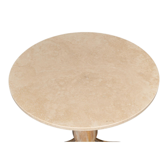 Sarreid LTD. Antique Oak Travertine Bistro Table