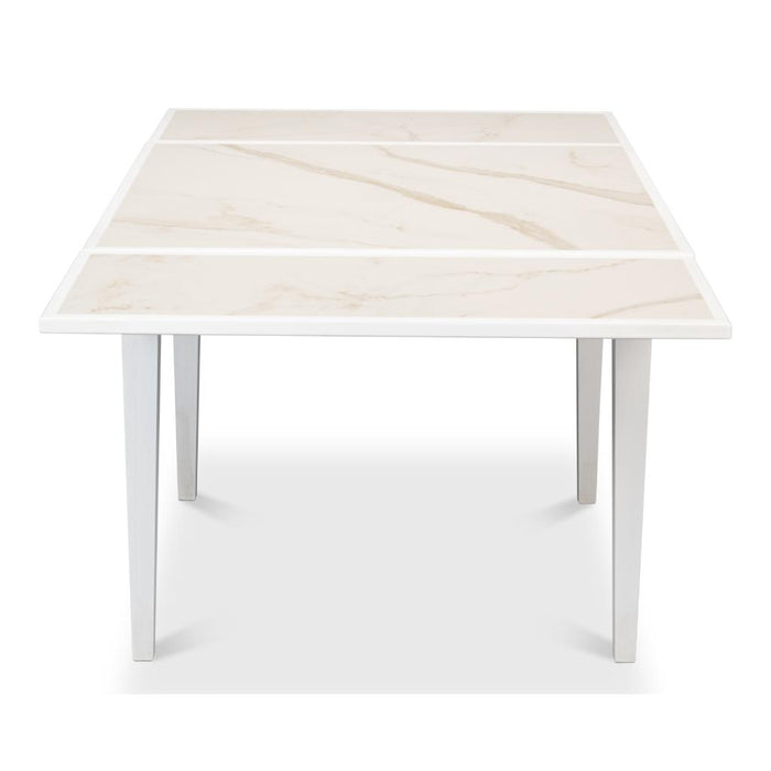 Sarreid Paolino Extendable Square Dining Table, White