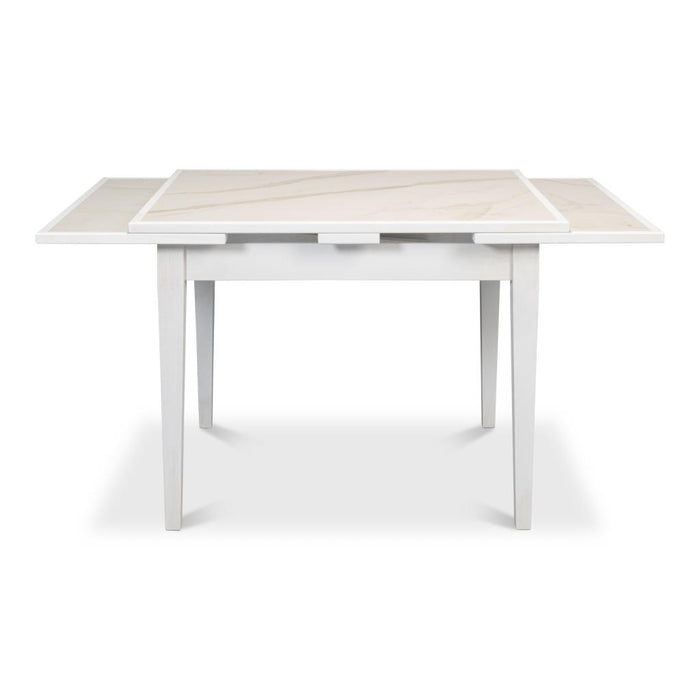 Sarreid Paolino Extendable Square Dining Table, White