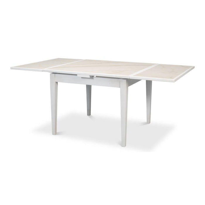 Sarreid Paolino Extendable Square Dining Table, White