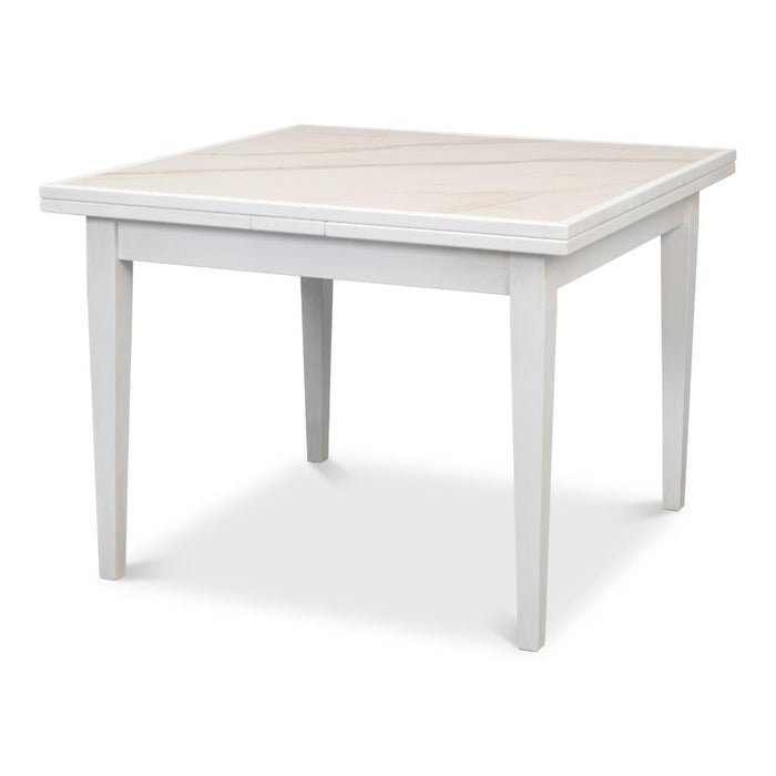 Sarreid Paolino Extendable Square Dining Table, White