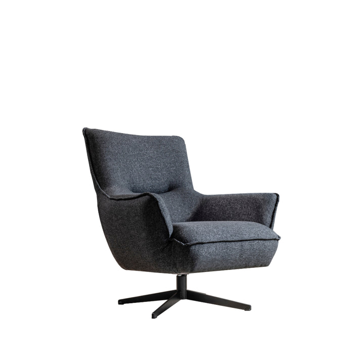 Whiteline Modern Fatsa Dark Grey Fabric Swivel Chair