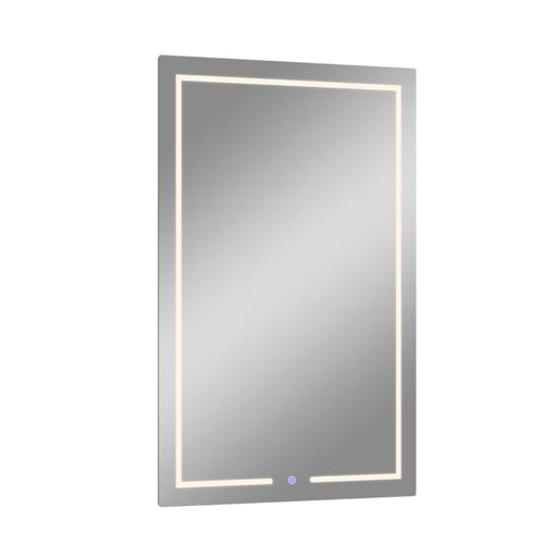 Whiteline Modern Daisy Rectangular Wall Mirror w/ LED Light