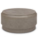 Urbia Modern Barrel Round Concrete Grey Coffee Table