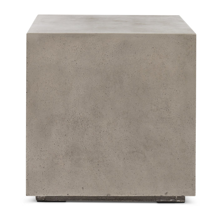 Urbia Modern Bloc Square Concrete End Table