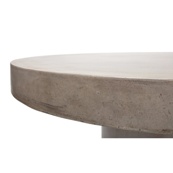 Urbia Modern Round Concrete Circa Dining Table Dark Grey