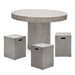 Urbia Modern Round Concrete Circa Dining Table Dark Grey