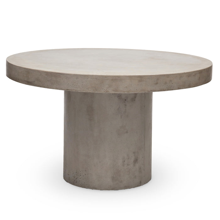 Urbia Modern Round Concrete Circa Dining Table Dark Grey