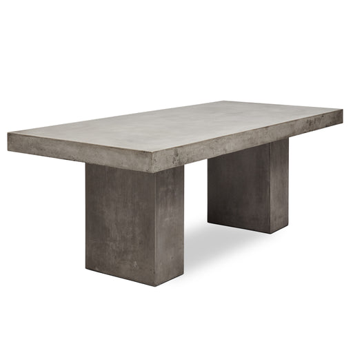 Urbia Modern Rectangle Elcor Height Concrete Dining Table Dark Grey